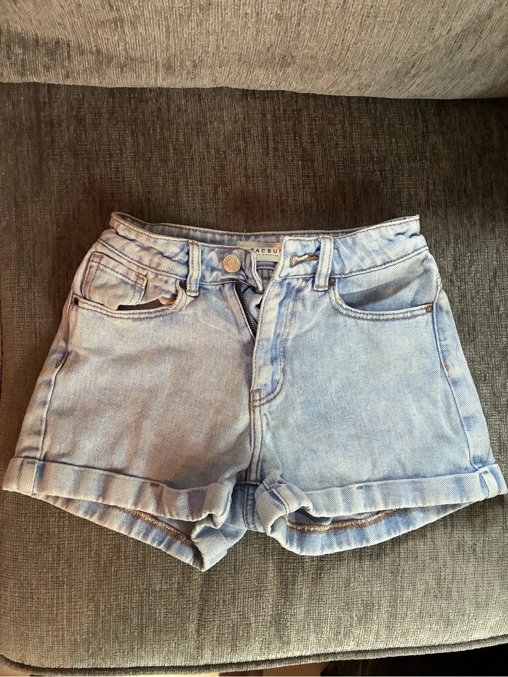 PacSun Light Blue Rolled-Hem Denim Shorts
